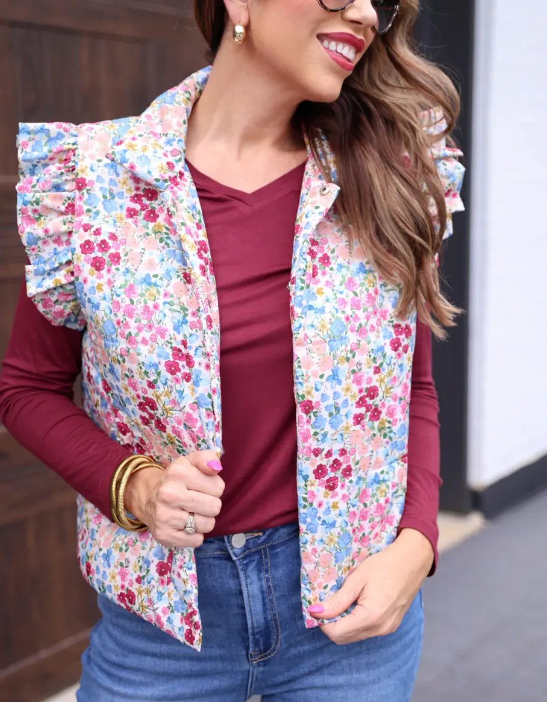Blooming Puffer Vest