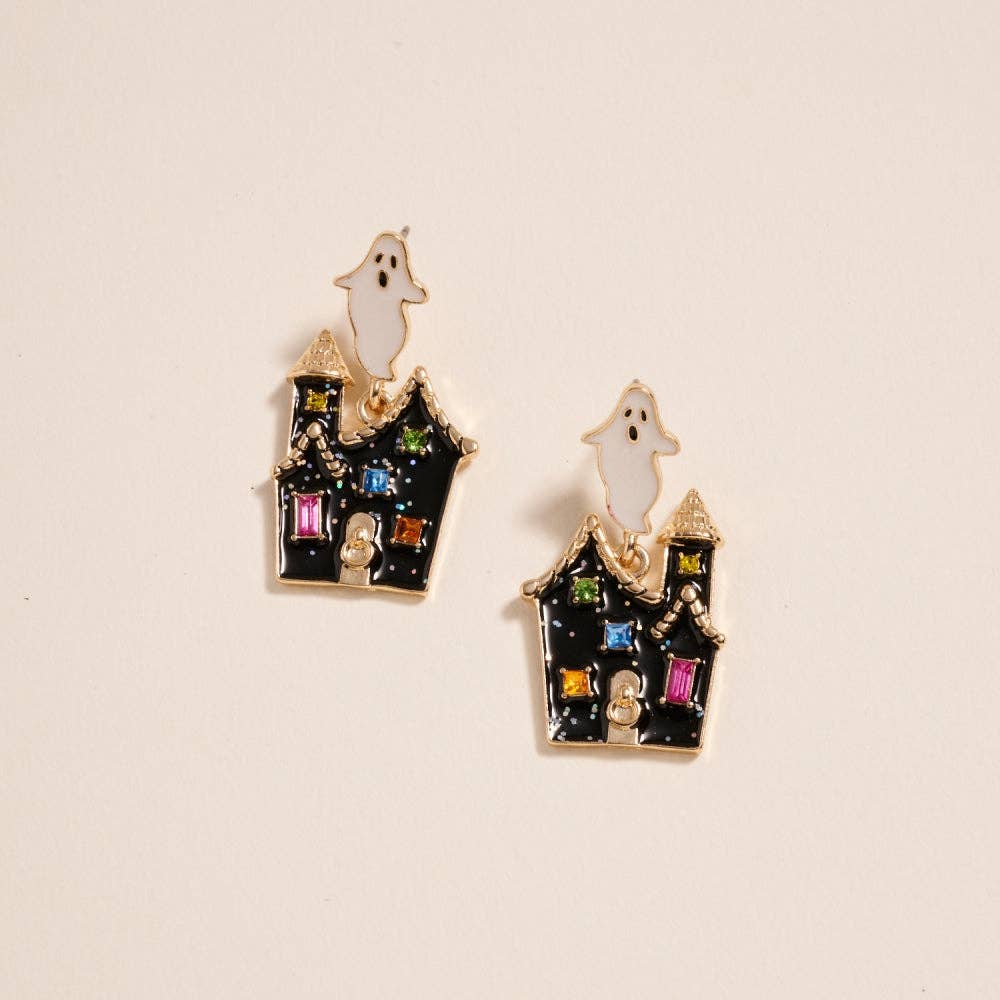 Haunted House Ghost Post Earrings