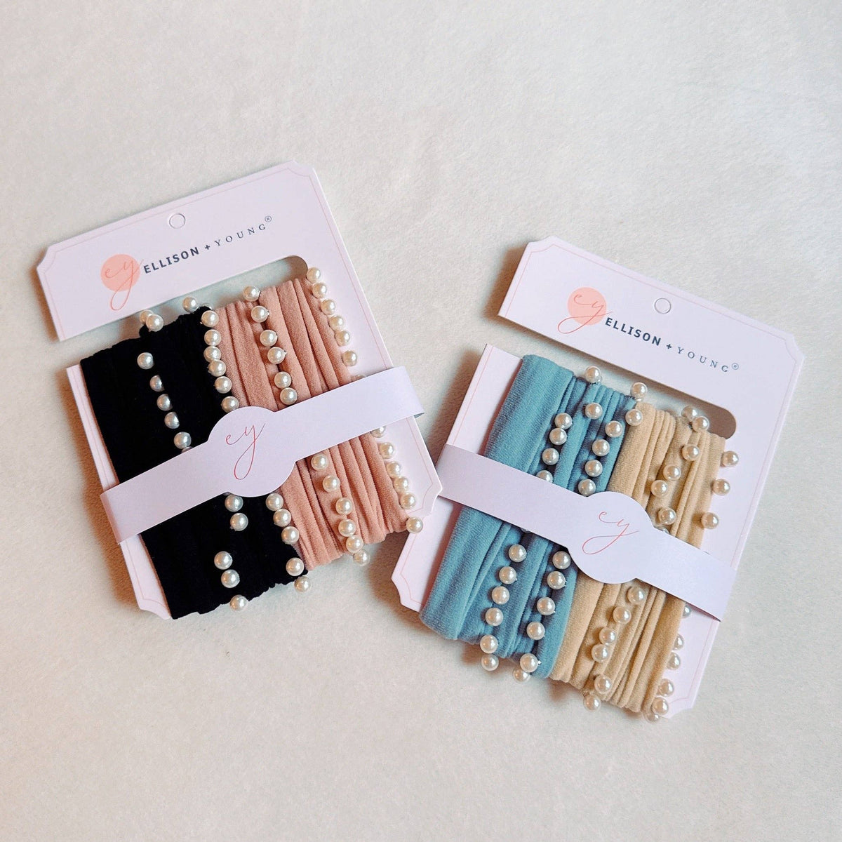 Pearl Embellished Hair Tie Set