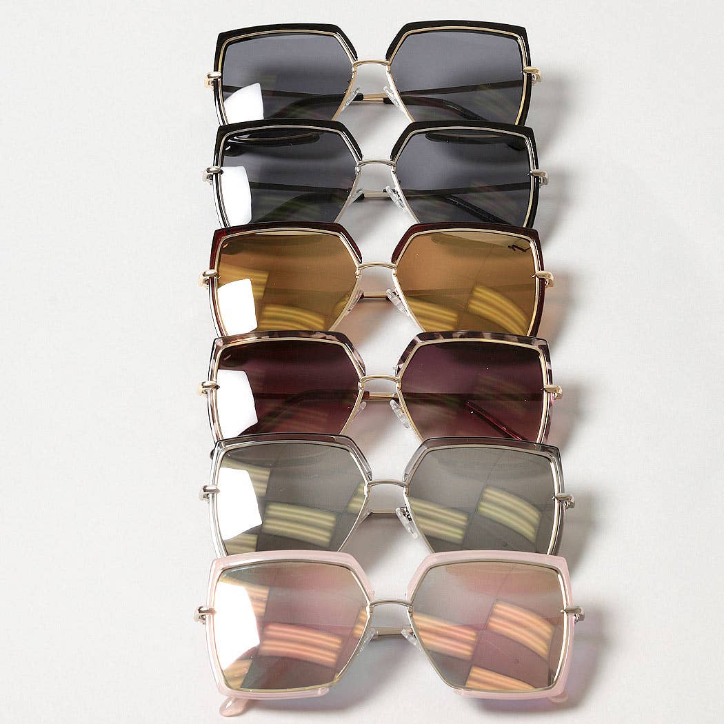 Square Mirrored Sunglasses