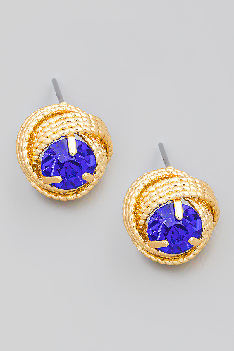 Crystal Twist Stud Earring