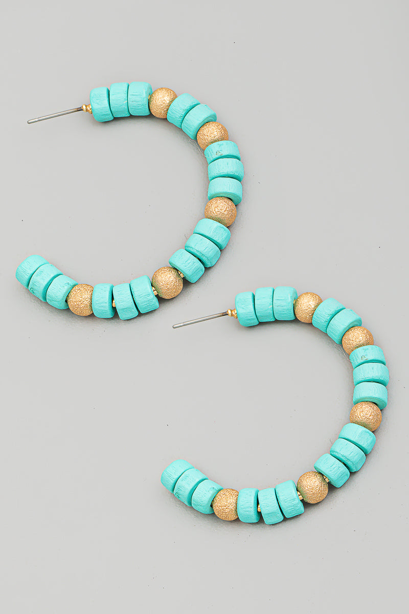 Wooden Hoop Earrings