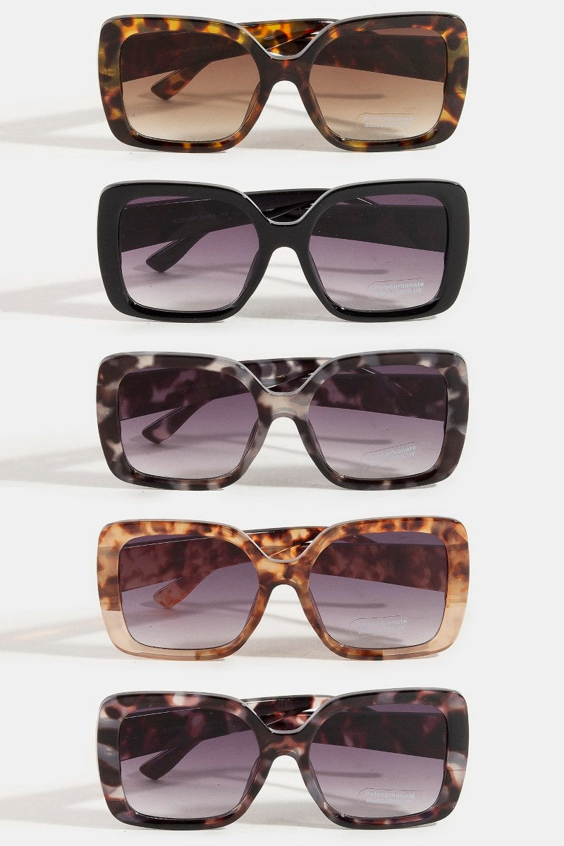 Tortoise Acetate Square Sunglasses