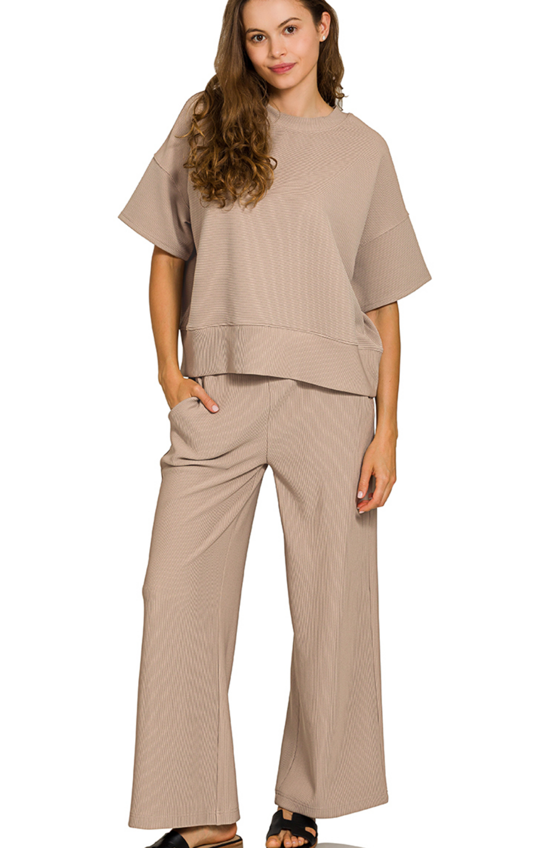 Ribbed Round Neck Set