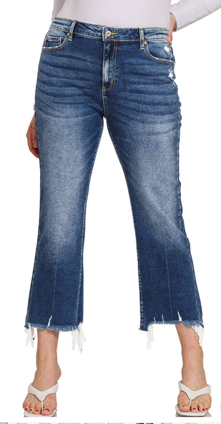 Kick Crop Flare Denim