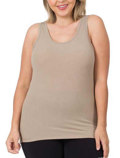 Ribbed Racerback Tank Top