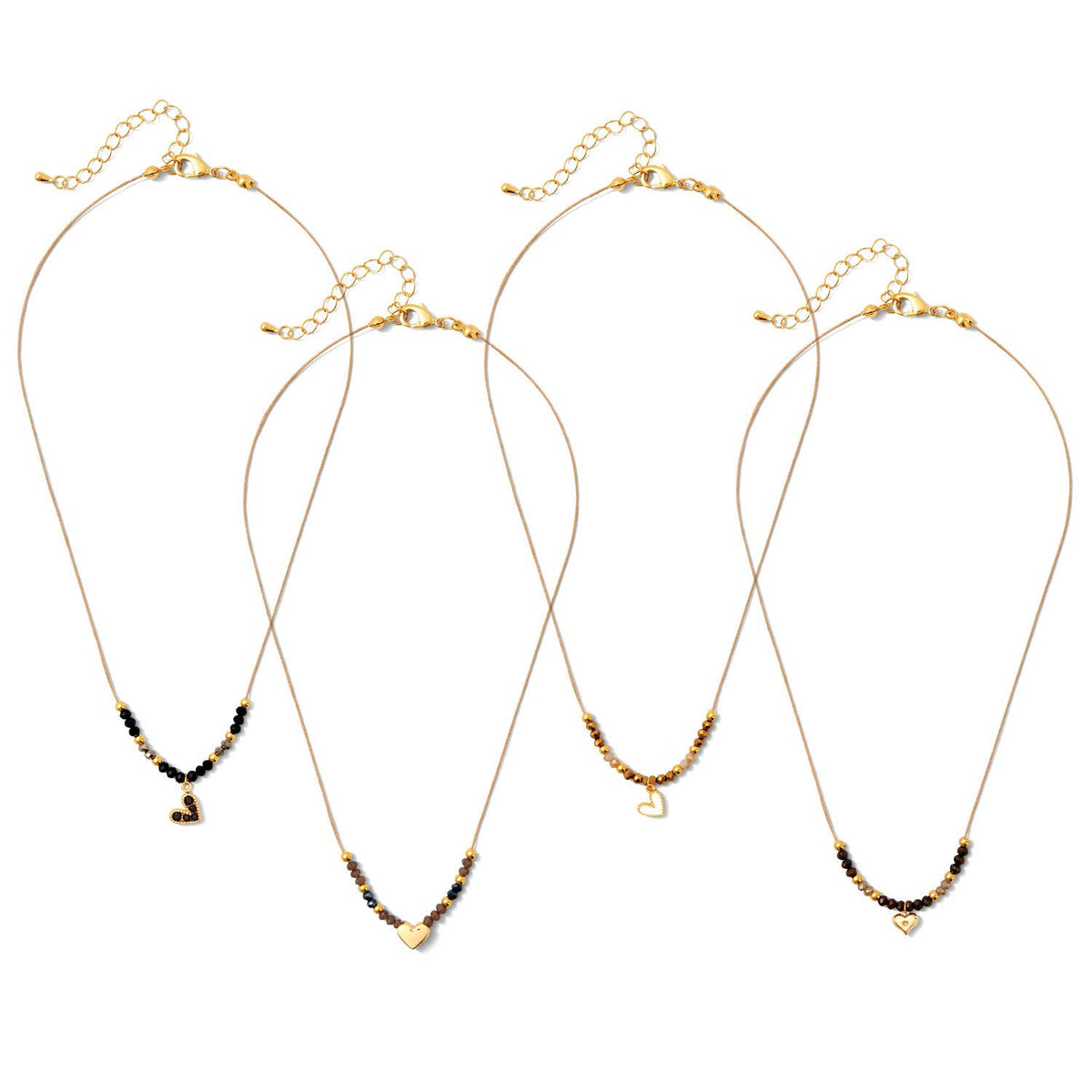 Beaded Heart Necklaces