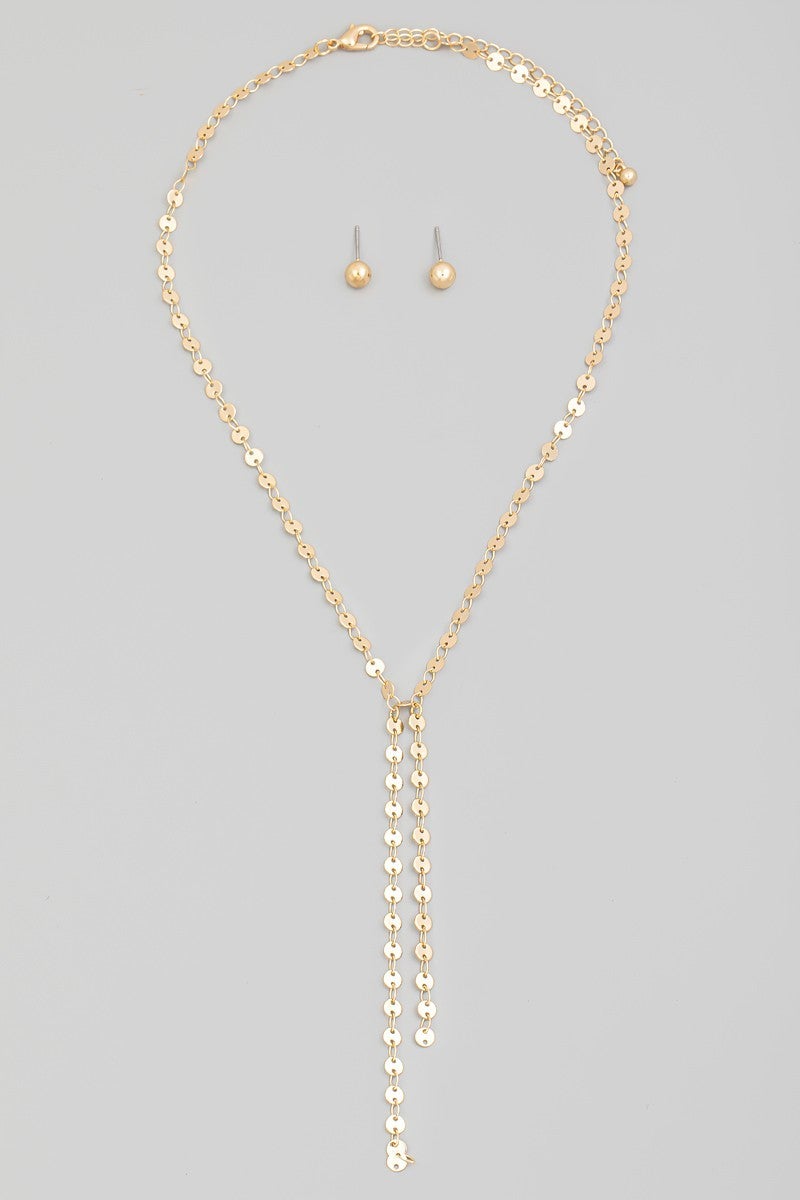 Dainty Circle Disc Chain Link Necklace