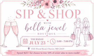 Sip & Shop at Bella Jewel Boutique | Thursday, July 23