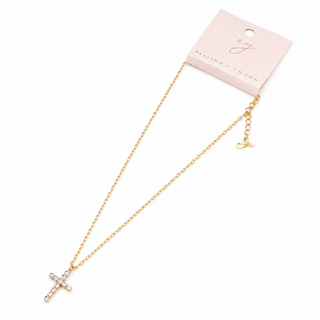 Faceted Crystal Cross Necklace