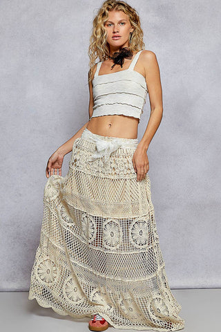 Crochet Long Flare Skirt