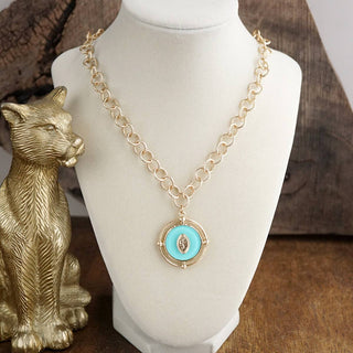 Harbor Light Medallion Pendant Chain Necklace