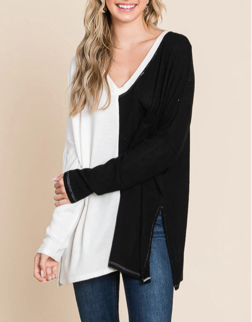 Colorblock Oversized Tunic