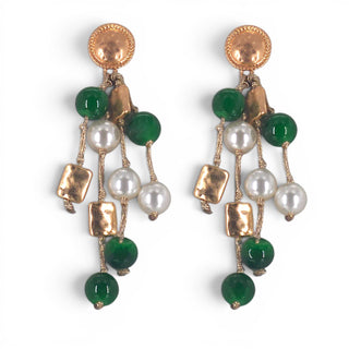 Coastal Green Pearl Earrings