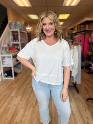 Oversized V Neck Top
