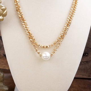 Double Layer Necklace with Pearl