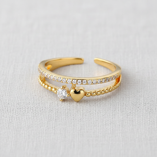 Gold Plated Adjustable Open Ring