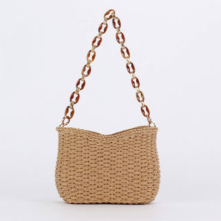 Solid Color Straw Bag