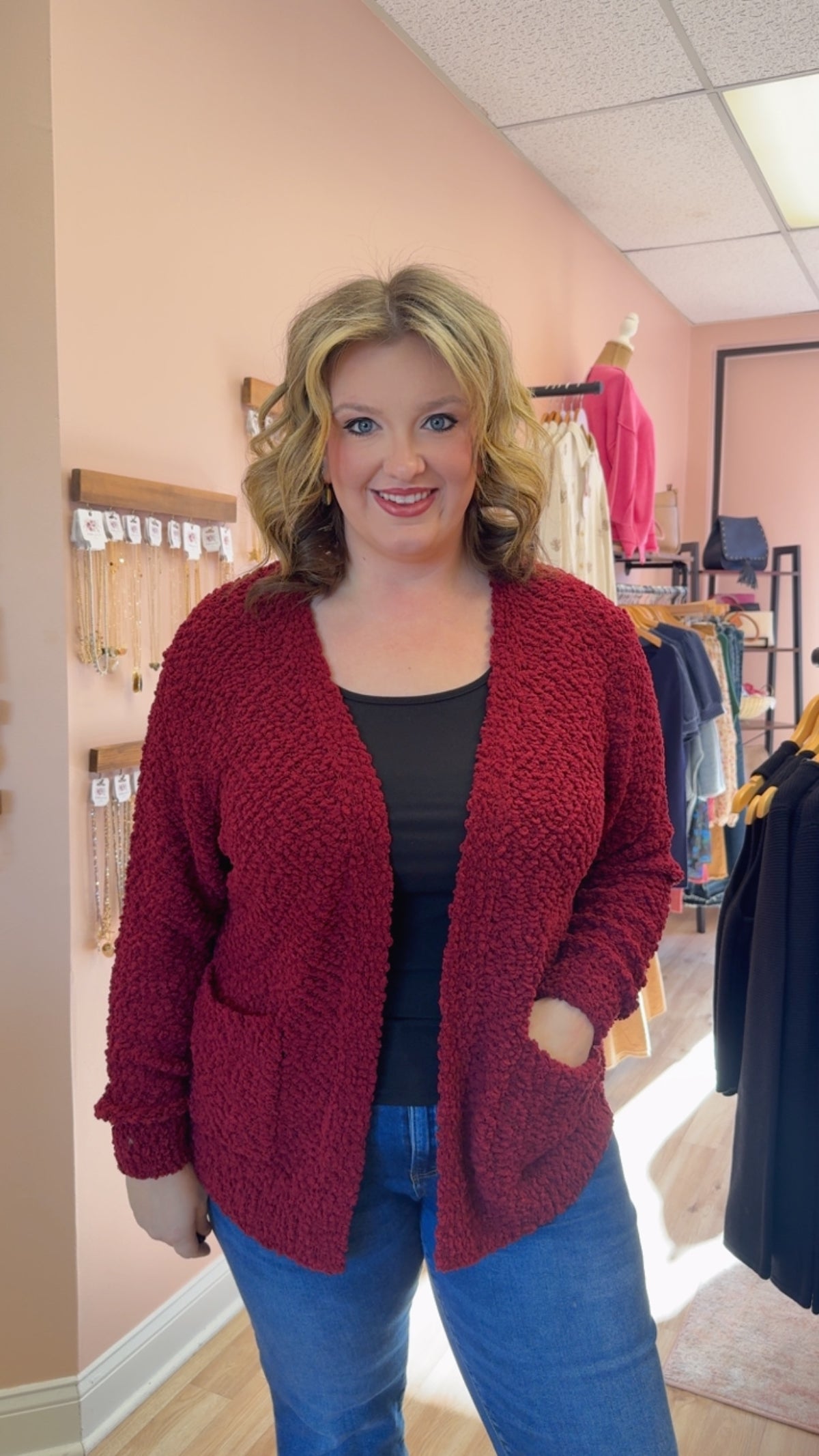 Popcorn Sweater Cardigan