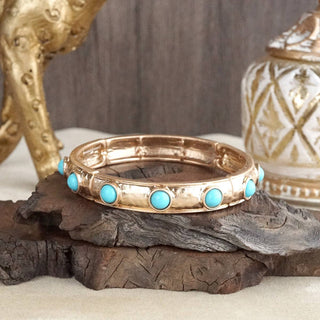 Slim Cabochon Eternity Bangle