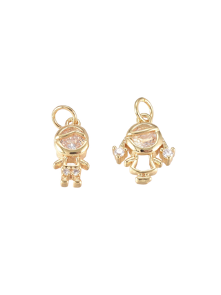 Gold Boy and Girl Charms