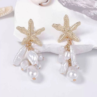 Starfish Pearl Earrings