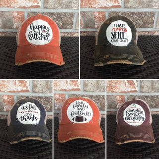 Fall Family & Football Hat
