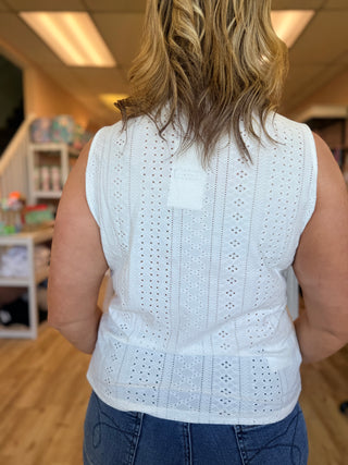 V-Neck Spliced Cutout Tank Top