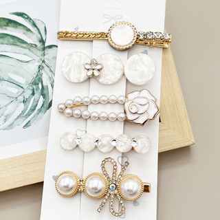 Rhinestone Pearl Hair Clip