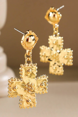Ornate Cross Statement Earrings