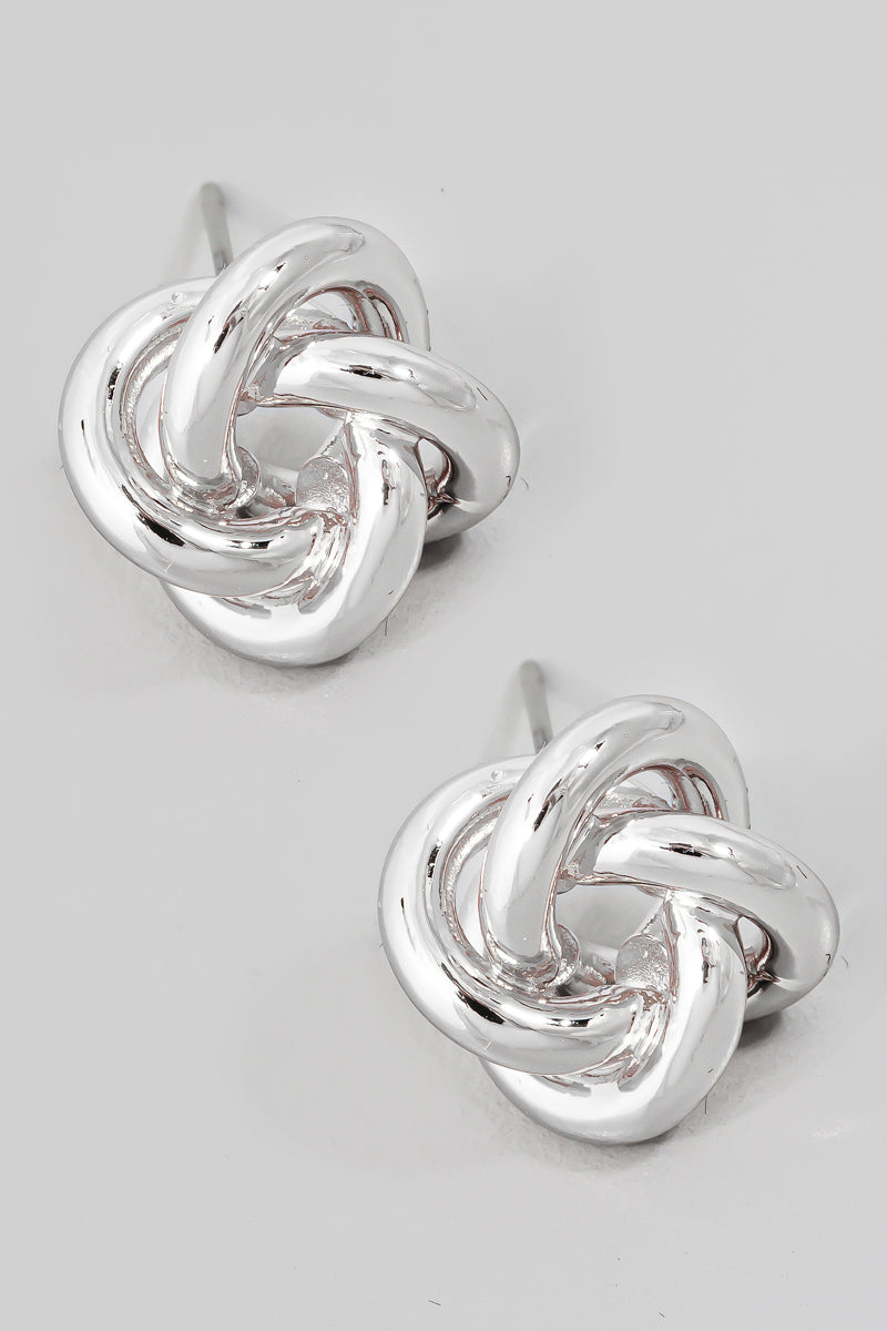 Small Love Knot Stud Earrings