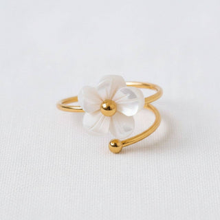 Floral-Inspired Stainless Steel Ring
