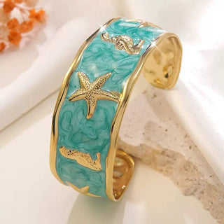 Sea Creature Chunky Bangle Bracelet