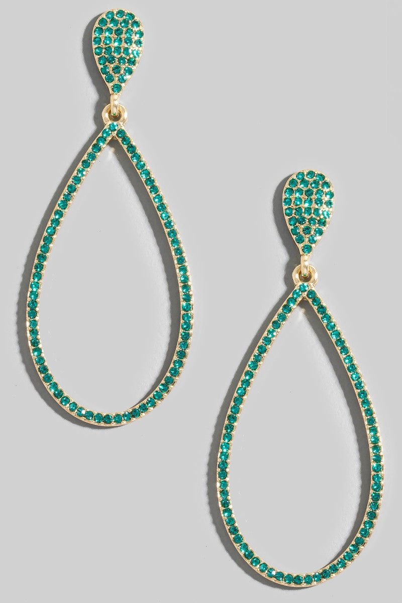 Pave Teardrop Dangle Earring
