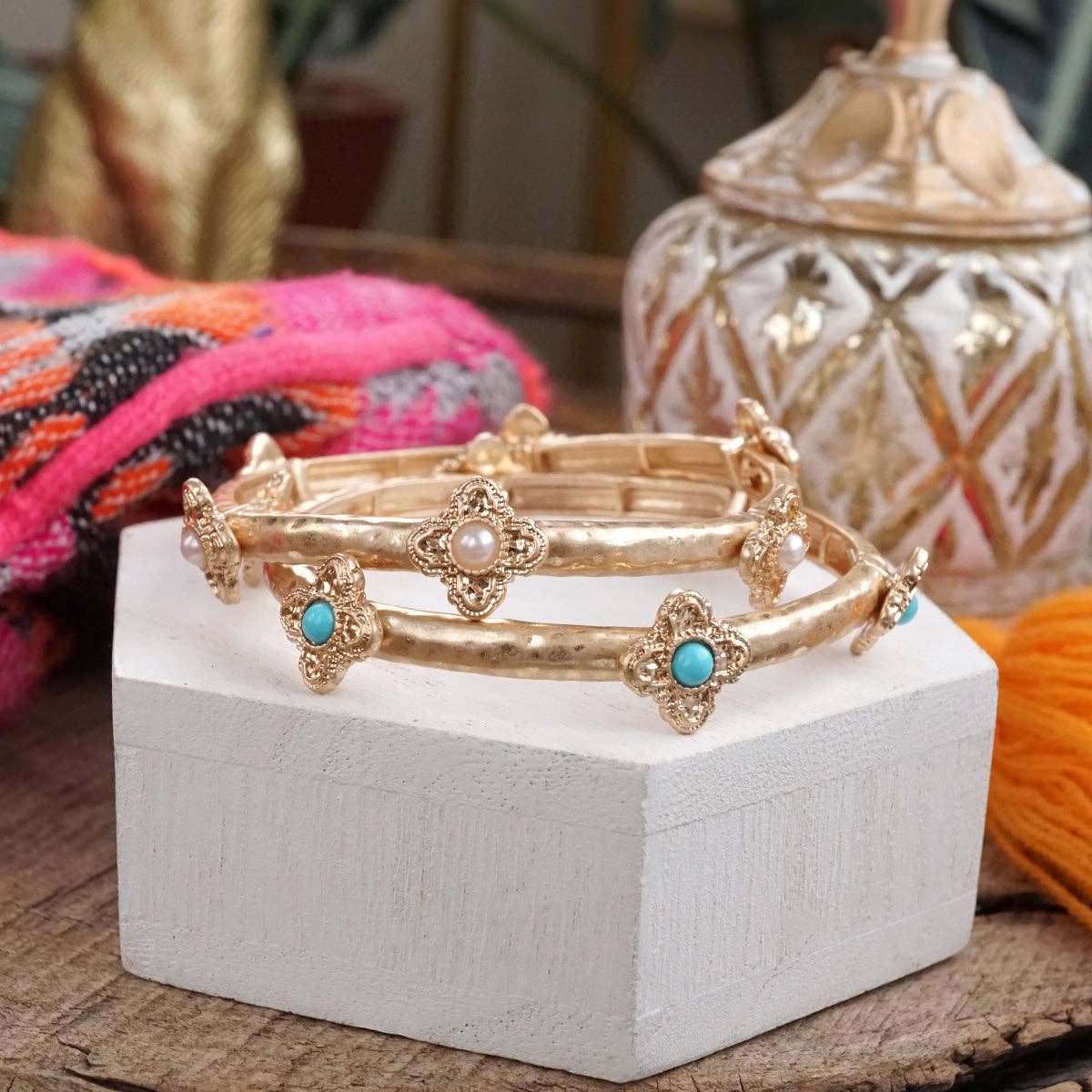 Medallion Stretchy Bangle