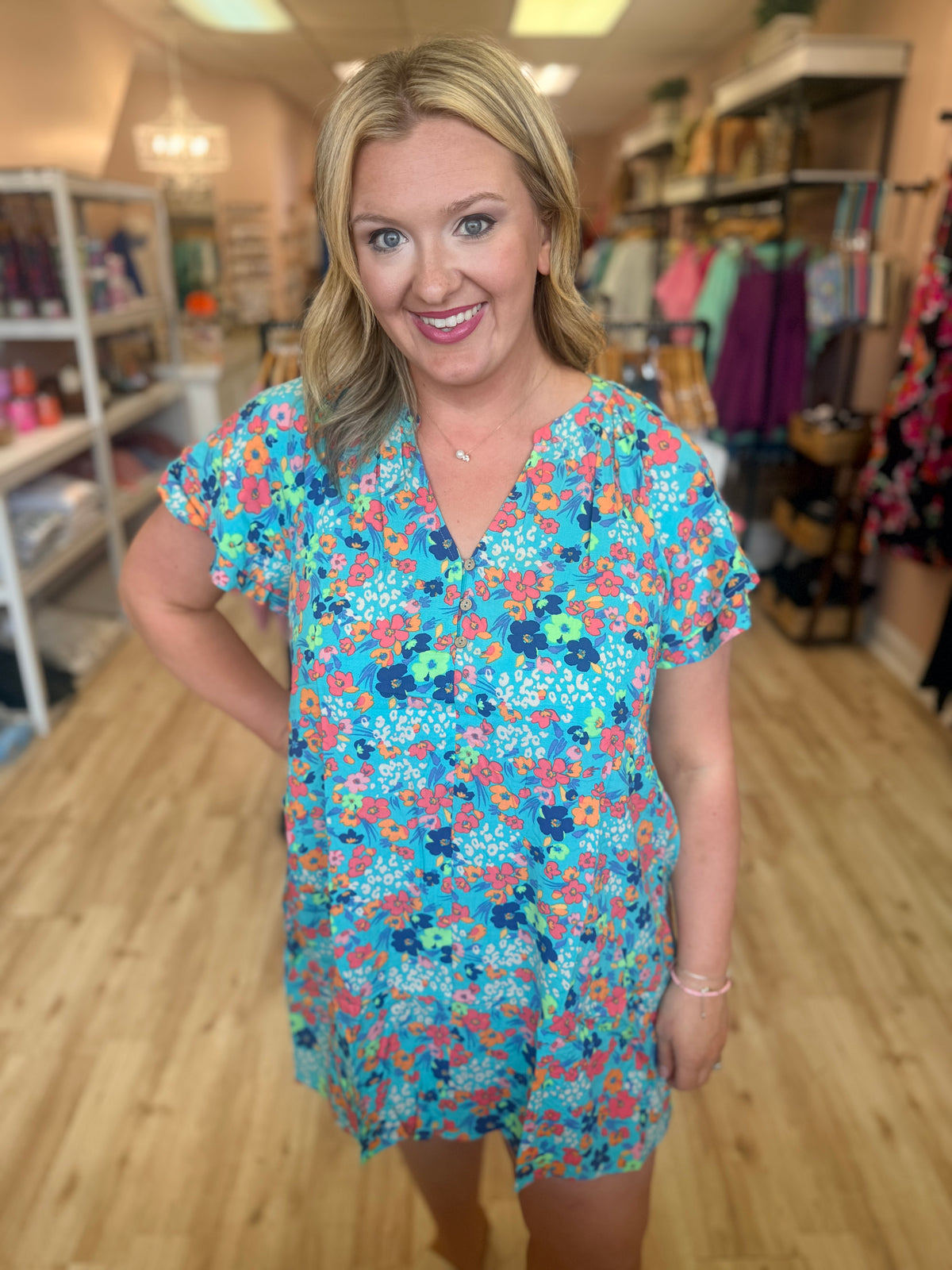 Floral Printed Swing Dress