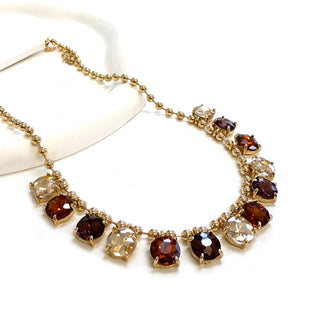 Crystal Glass Bead Dangle Necklace