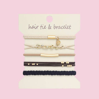 Boho 2-in-1 Hair Tie & Bracelet Set