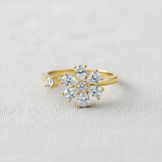 Four-Leaf Clover Adjustable Ring