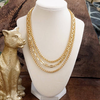 Triple Chain Layered Necklace