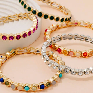 Glass Tennis Chain Bracelet