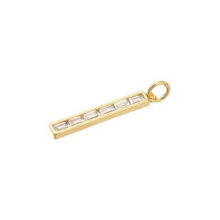 Gold Crystal Bar Charm