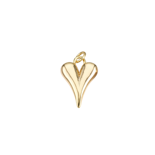 Gold Puff Heart Charm