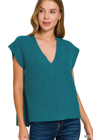 Sweater Vest with Side Slit