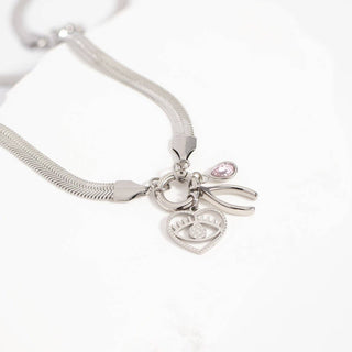 Herringbone Charm Holder Necklace