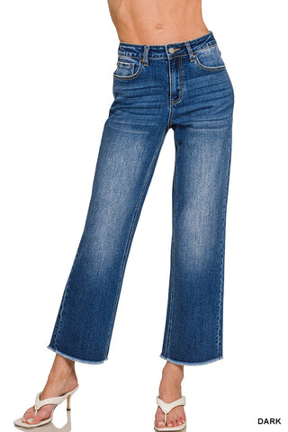 High Waist Straight Leg Denim Pant