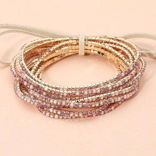 Ribbon Pearl Rhinestone Bracelets