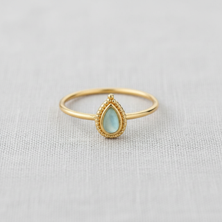 Oval Stone Open Adjustable Ring