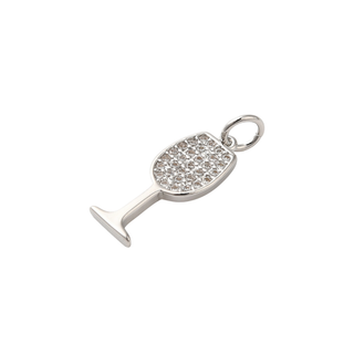 Silver Wine Glass Charm