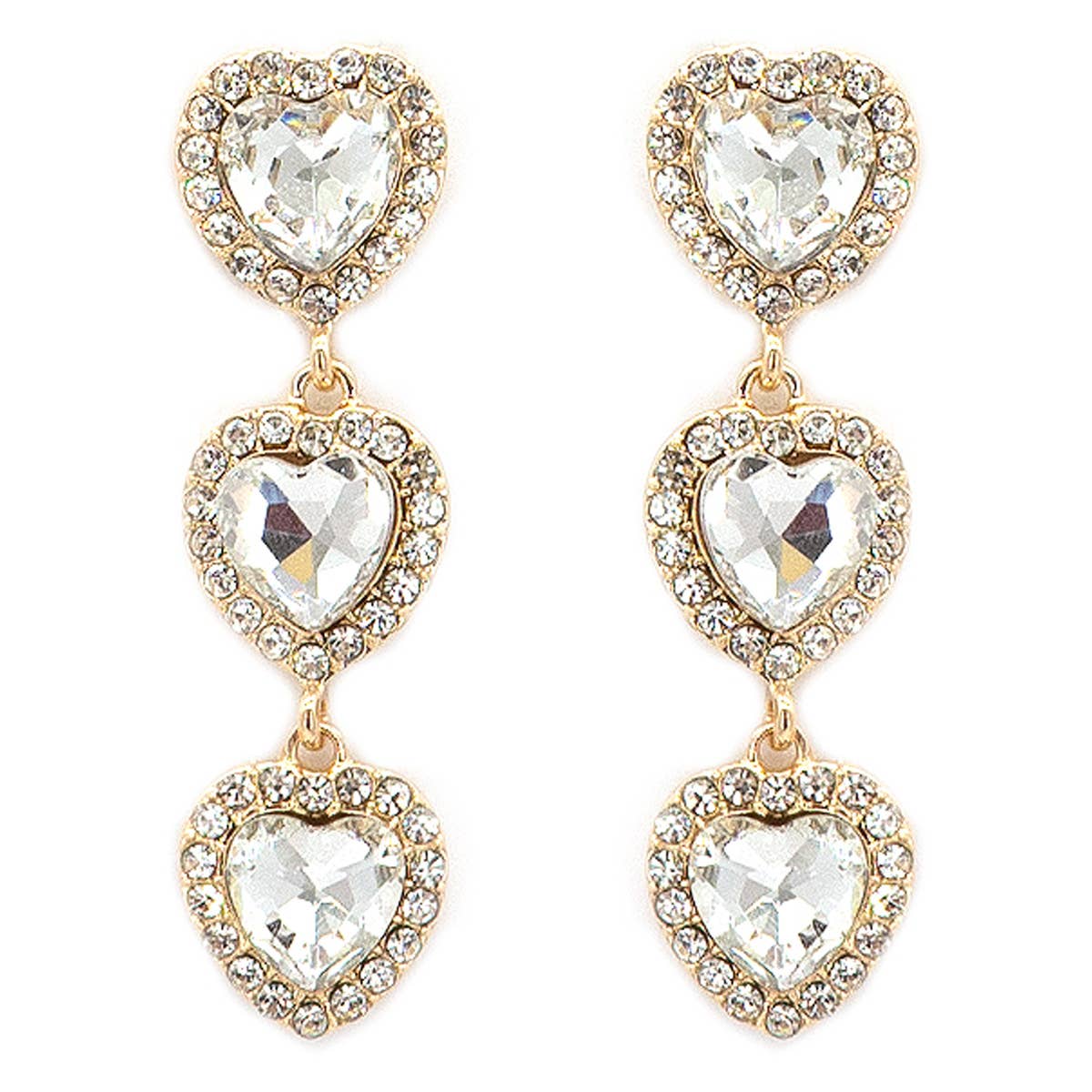 Glass Heart Earrings